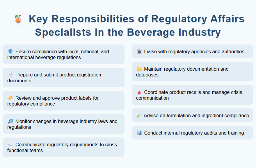 Key Responsibilities of Regulatory Affairs Specialists in the Beverage Industry