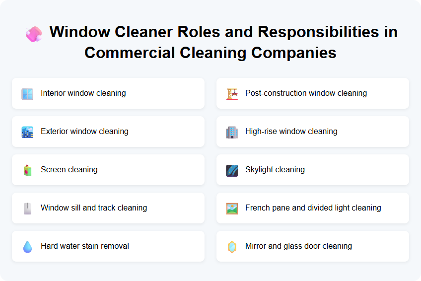 Window Cleaner Roles and Responsibilities in Commercial Cleaning Companies