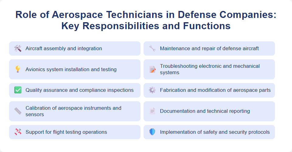 Role of Aerospace Technicians in Defense Companies: Key Responsibilities and Functions