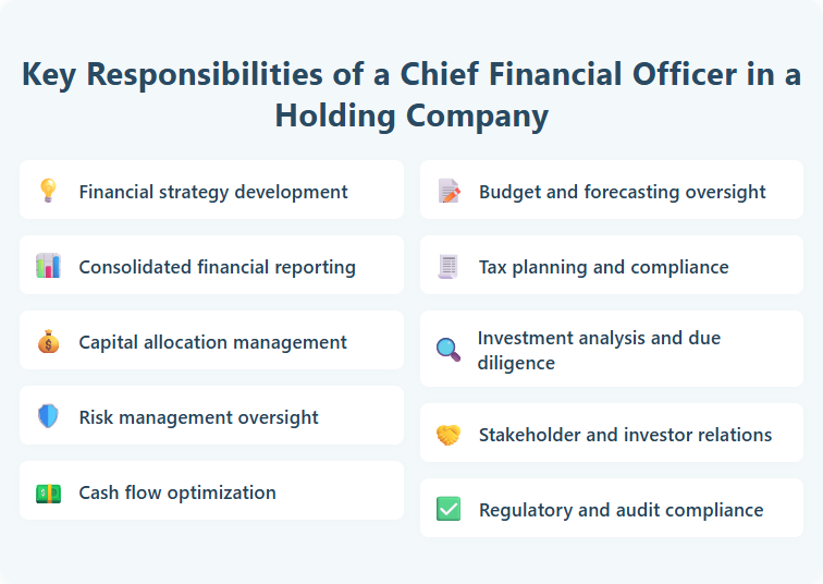 Key Responsibilities of a Chief Financial Officer in a Holding Company