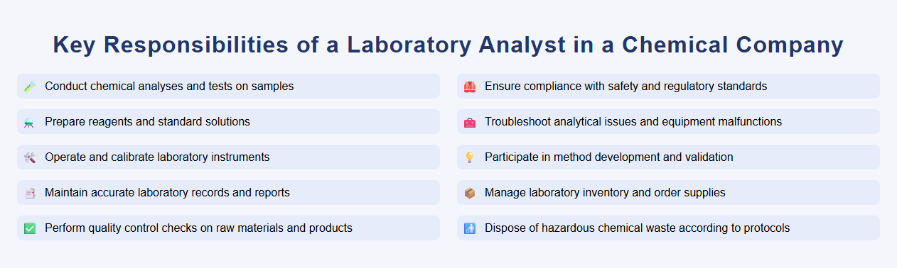 Key Responsibilities of a Laboratory Analyst in a Chemical Company