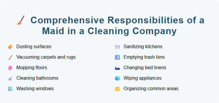 Comprehensive Responsibilities of a Maid in a Cleaning Company