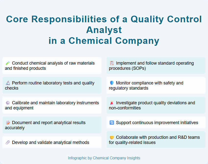 Core Responsibilities of a Quality Control Analyst in a Chemical Company