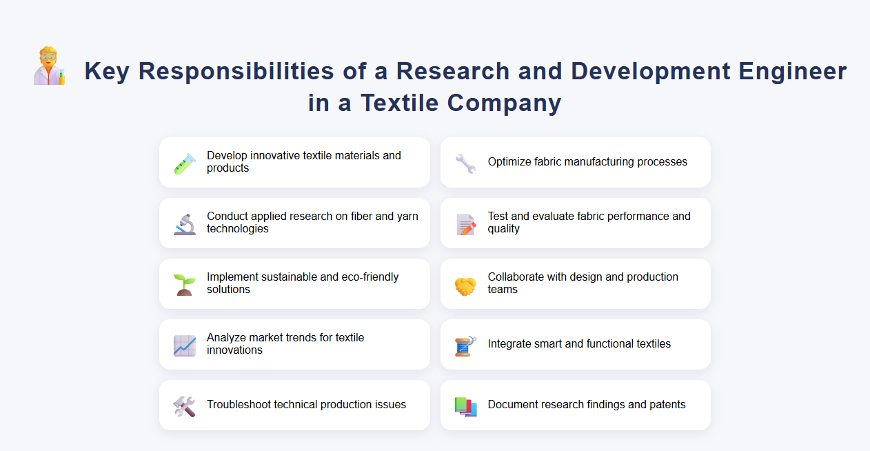 Key Responsibilities of a Research and Development Engineer in a Textile Company