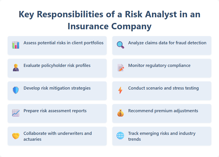 Key Responsibilities of a Risk Analyst in an Insurance Company