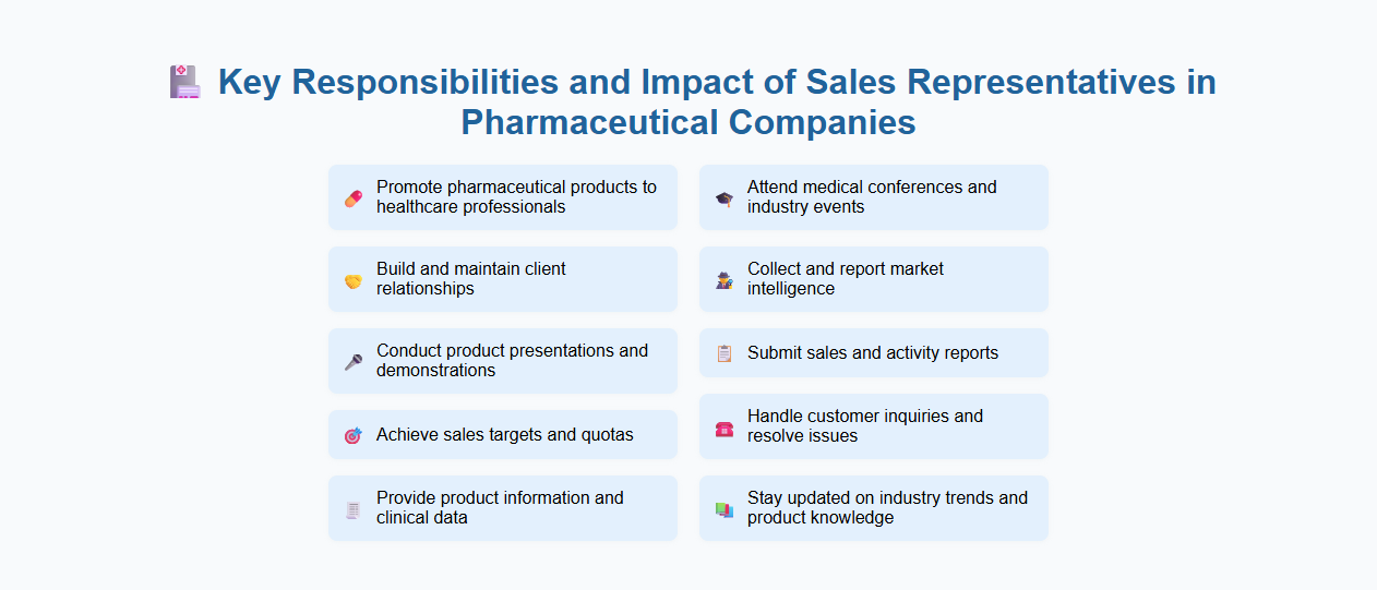 Key Responsibilities and Impact of Sales Representatives in Pharmaceutical Companies