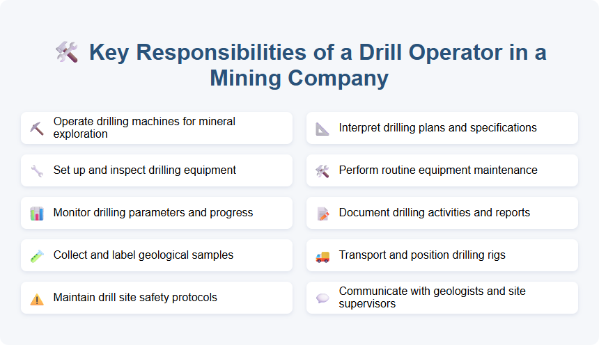 Key Responsibilities of a Drill Operator in a Mining Company