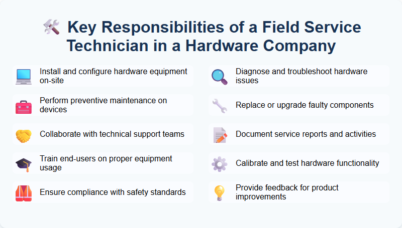 Key Responsibilities of a Field Service Technician in a Hardware Company