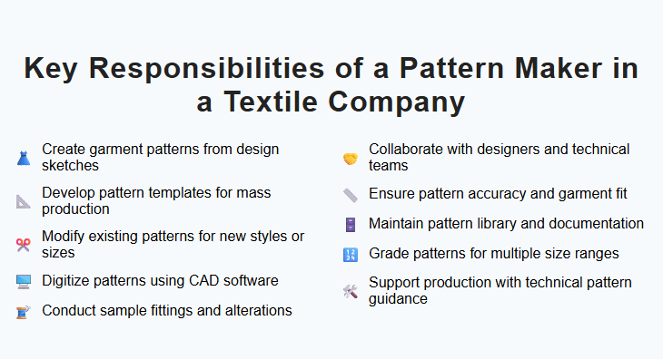 Key Responsibilities of a Pattern Maker in a Textile Company