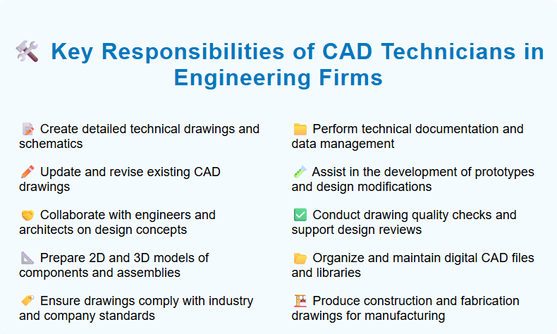 Key Responsibilities of CAD Technicians in Engineering Firms
