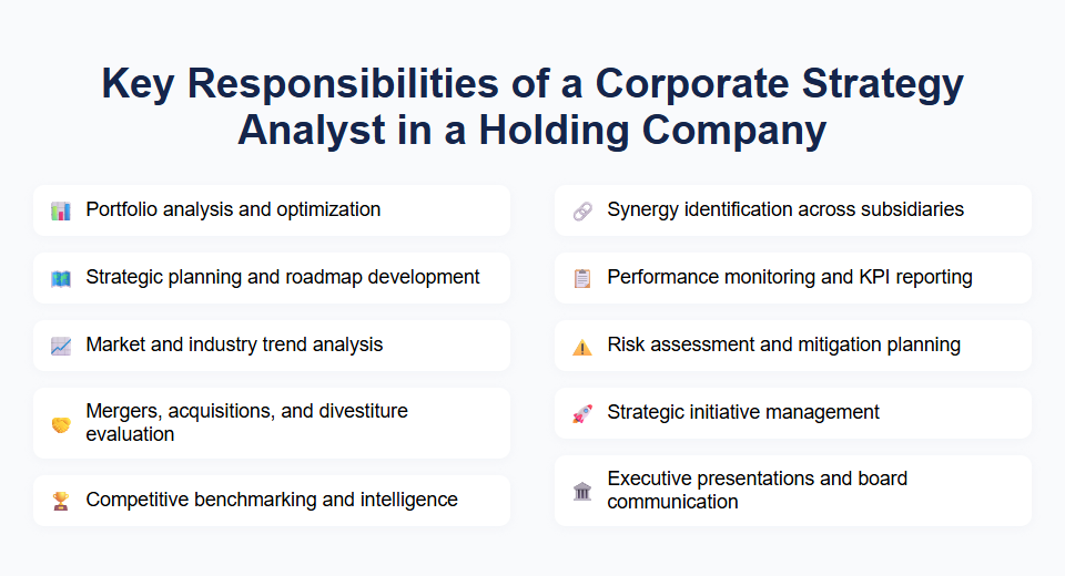 Key Responsibilities of a Corporate Strategy Analyst in a Holding Company