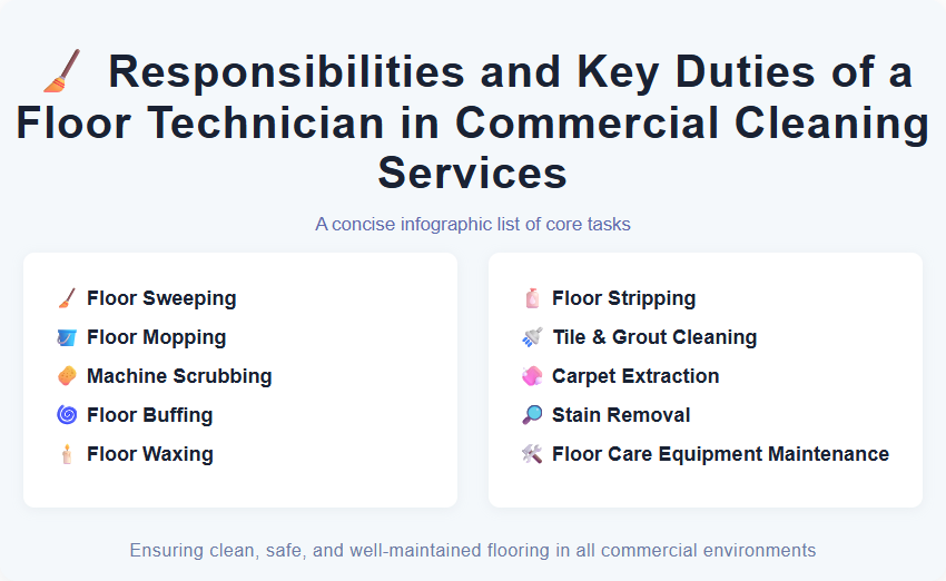 Responsibilities and Key Duties of a Floor Technician in Commercial Cleaning Services