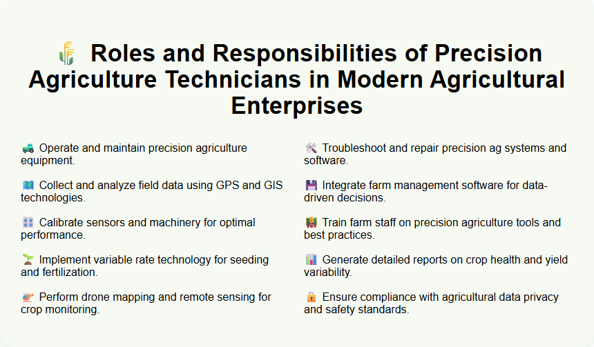 Roles and Responsibilities of Precision Agriculture Technicians in Modern Agricultural Enterprises