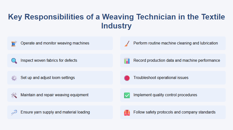 Key Responsibilities of a Weaving Technician in the Textile Industry